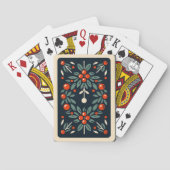 Mistlletoe Holly berries Pattern Poker Cards トランプ (裏面)