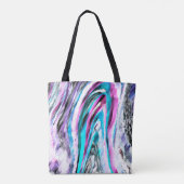 Misto de gradiente e chuviscado, ciano e pink トートバッグ (裏面)