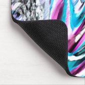 Misto de gradiente e chuviscado, ciano e pink マウスパッド (コーナー)