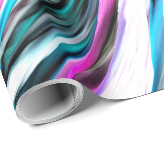 Misto de gradiente e chuviscado, ciano e pink ラッピングペーパー (ロールコーナー)