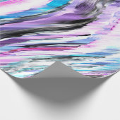 Misto de gradiente e chuviscado, ciano e pink ラッピングペーパー (角)