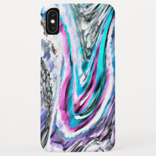 Misto de gradiente e chuviscado, ciano e pink iPhone XS maxケース