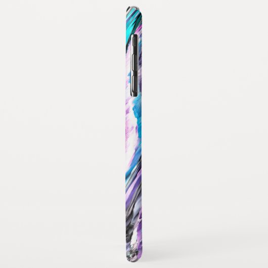 Misto de gradiente e chuviscado, ciano e pink Case-Mate iPhoneケース (裏面/左)