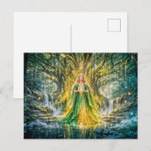 Mistress Beneath the World Tree Enchanted Fantasy ポストカード (正面/裏面)