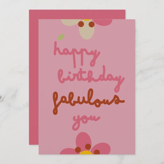 MISTYチャーム-誕生日フローラ招待状カード シーズンカード (正面/裏面)