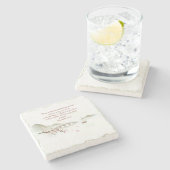  Misty Blossom Crossing Bible Verse Ceramic Tile ストーンコースター (横)