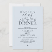 Misty Blue Happily Ever After Dinner Wedding 招待状 (正面)