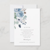 Misty Bluesギフトレジストリカード 招待状 (正面)