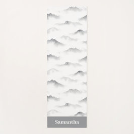 Misty Brushstroke Texture Zen Ink ヨガマット