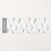 Misty Brushstroke Texture Zen Ink ヨガマット (正面(横))