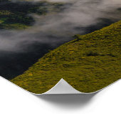 Misty clouds over the mountains in Madeira island ポスター (角)