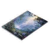 Misty Enchanted Forest Waterfall Art Notebook ノートブック (左側)