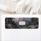 Misty Fairytale Castle Mountain Valley ラベル (インサイチュ)