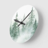 Misty Forest  ラウンド壁時計 (傾斜)