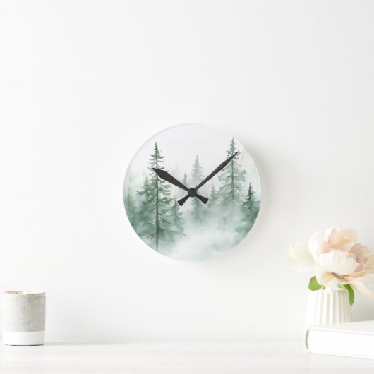 Misty Forest  ラウンド壁時計 (ホーム)
