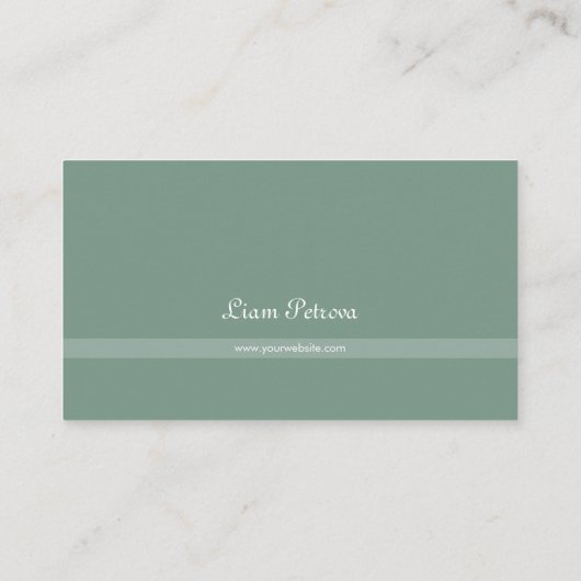 Misty Forest Archway Moss Green Rustic 名刺 (裏面)