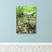 Misty Forest Canvas Wall Art | Serene Nature キャンバスプリント (インサイチュ (ウッドフロア))