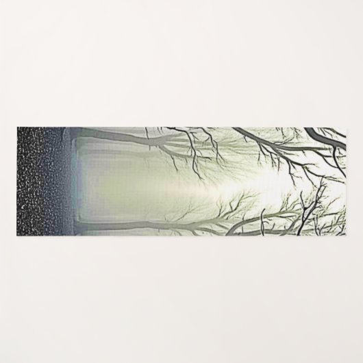 Misty Forest Path: Eerie Beauty ヨガマット (正面(横))