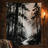 Misty Forest Path Tapestry | Sunlight Through Pine タペストリー
