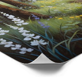 Misty Forest Path with Sunlight Atmospheric Nature ポスター (角)