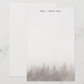  Misty forest Personalized Stationery  便箋 (正面/裏面)