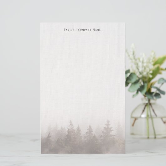  Misty forest Personalized Stationery  便箋 (スタンド正面)