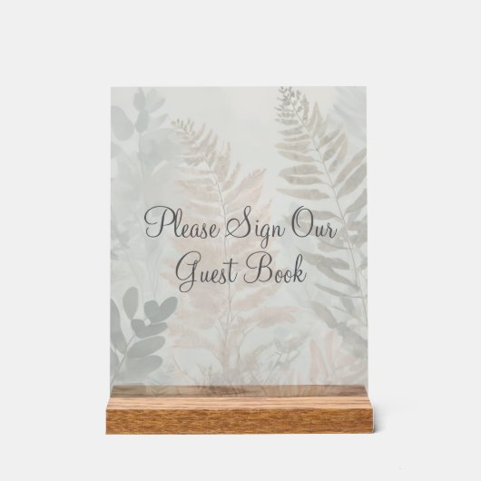 Misty Forest Wedding Acrylic Sign アクリルサイン (正面)