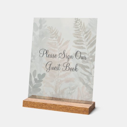 Misty Forest Wedding Acrylic Sign アクリルサイン (傾斜)