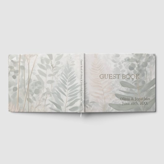 Misty Forest Wedding Guest Book ゲストブック (全面)