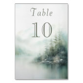 Misty green forest Wedding テーブルナンバー (裏面)