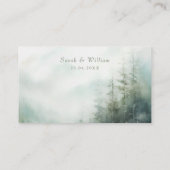 Misty green forest Wedding Place Card プレイスカード (裏面)