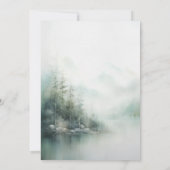 Misty green forest Wedding Table Seating Card 招待状 (裏面)