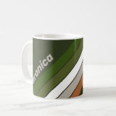 Misty Grove Stripes with Name コーヒーマグカップ (正面左)