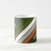 Misty Grove Stripes with Name コーヒーマグカップ (中央)