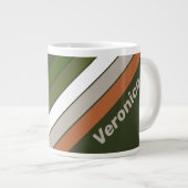 Misty Grove Stripes with Name ジャンボコーヒーマグカップ (正面右)
