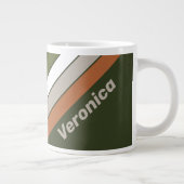 Misty Grove Stripes with Name ジャンボコーヒーマグカップ (右)