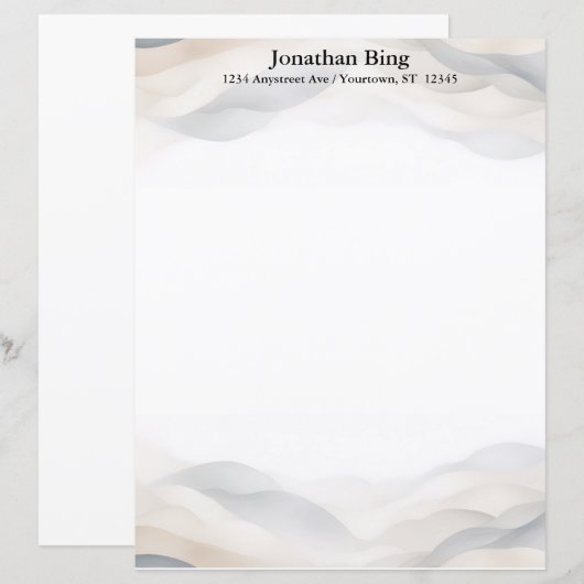 Misty Hills Stationery Paper (正面/裏面)