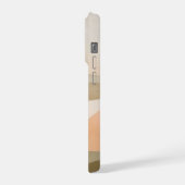 Misty Horizon Abstract Landscape – Minimal Neutral iPhoneケース (左側面)