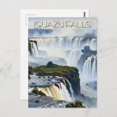 Misty Iguazu Falls Argentina ポストカード (正面/裏面)