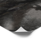 Misty Japanese Mountain Wall Art Poster ポスター (コーナー)