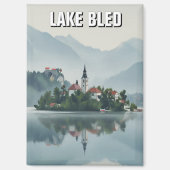 Misty Lake Bled Slovenia マグネット (正面)
