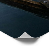 Misty Lake Wooden Pier Calm View ポスター (角)