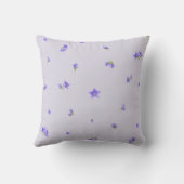 Misty Lavender Balloon Flower Floral Pattern クッション (裏面)