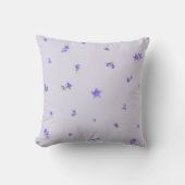 Misty Lavender Balloon Flower Floral Pattern クッション (正面)