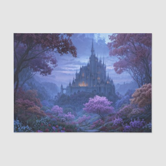 Misty Lavender Forest Gothic Castle 薄葉紙 (正面)