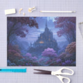 Misty Lavender Forest Gothic Castle 薄葉紙 (クラフト)