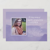 Misty Lavender Mountains – 写真 – 愛する記憶 案内状 (正面/裏面)