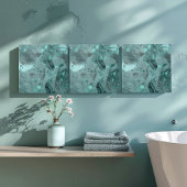 Misty Marble Abstract Pattern Dark Teal ID705a タイル