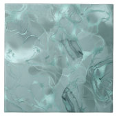 Misty Marble Abstract Pattern Med Teal ID705b タイル (正面)