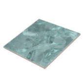 Misty Marble Abstract Pattern Med Teal ID705b タイル (側面)